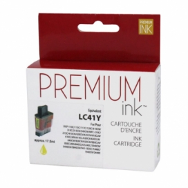 Brother LC41Y. Cartouche compatible. Jaune. Premium Ink