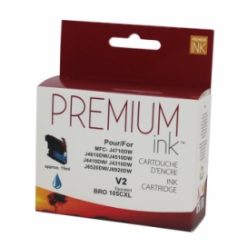 Brother LC105C. Cartouche compatible. Cyan. Premium Ink