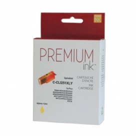 Canon CLI-251XL (6451B001). Cartouche compatible. Rendement élevé. Jaune. Premium Ink