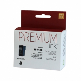 Compatible HP 74XL (CB336WN). Cartouche. Rendement élevé. Noir. Premium Ink