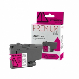Brother LC401XLM. Cartouche compatible. Rendement élevé. Magenta. Premium Ink