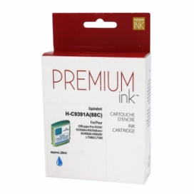 Compatible HP 88XL (C9391AN). Cartouche. Rendement élevé. Cyan. Premium Ink