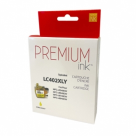 Brother LC402XLYS. Cartouche d'encre compatible, rendement élevé. Jaune Premium Ink