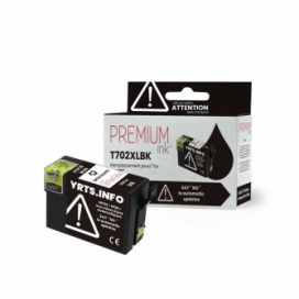 Epson 702XL (T702XL120). Cartouche compatible. Rendement élevé. Noir. Premium Ink