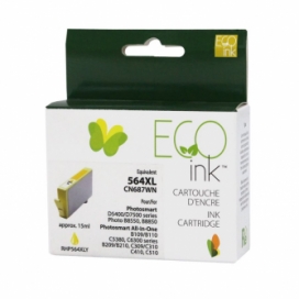 Réusinée HP 564XL (CB325WN). Cartouche d'encre. Rendement élevé. Jaune. EcoInk