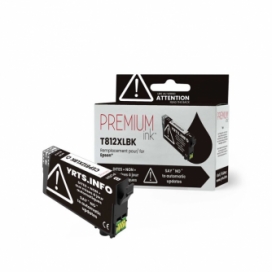 Epson 812XL (T812XL120-S). Cartouche compatible. Rendement élevé. Noir. Premium Ink
