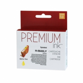 Compatible HP 564XL (CB325WN). Cartouche. Rendement élevé. Jaune. Premium Ink
