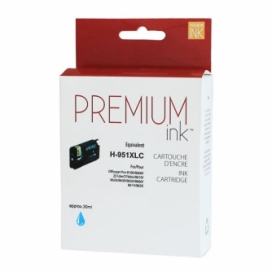 Compatible HP 951XL (CN046AN). Cartouche. Rendement élevé. Cyan. Premium Ink
