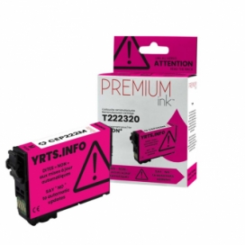 Epson 222 (T222320-S). Cartouche compatible. Magenta. Premium Ink