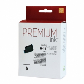 Compatible HP 15 (C6615A). Cartouche d'encre. Noir. Premium Ink
