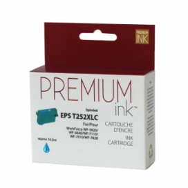 Epson 252XL (T252XL220). Cartouche compatible. Rendement élevé. Cyan. Premium Ink