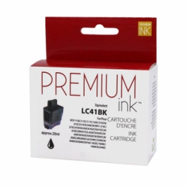 Brother LC41BK. Cartouche compatible. Noir. Premium Ink