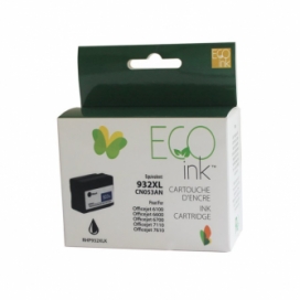Réusinée HP 932XL (CN053AN). Cartouche d'encre. Rendement élevé. Noir. EcoInk