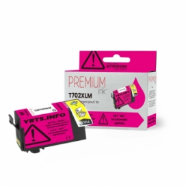 Epson 702XL (T702XL320). Cartouche compatible. Rendement élevé. Magenta. Premium Ink