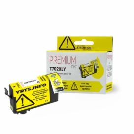 Epson 702XL (T702XL420). Cartouche compatible. Rendement élevé. Jaune. Premium Ink