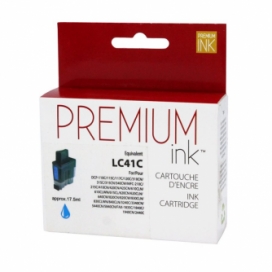 Brother LC41C. Cartouche compatible. Cyan. Premium Ink