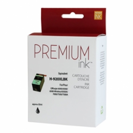 Compatible HP 920XL (CD975AN). Cartouche. Rendement élevé. Noir. Premium Ink