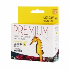 Brother LC103Y. Cartouche compatible. Jaune. Premium Ink