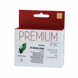 Compatible HP 564XL (CB322WN). Cartouche. Rendement élevé Photo Noir. Premium Ink