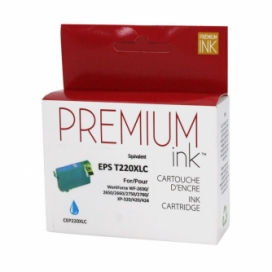 Epson 220XL (T220XL220). Cartouche compatible. Rendement élevé. Cyan. Premium Ink