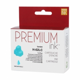Compatible HP 02 (C8774WN). Cartouche d'encre. Cyan Pâle. Premium Ink