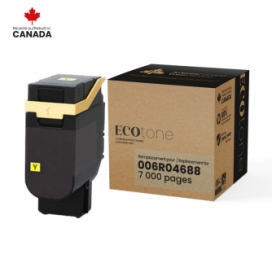 Xerox 006R04688. Cartouche de toner réusinée. Rendement élevé. Jaune. Ecotone