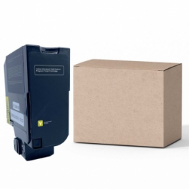 Lexmark 741Y (74C1SY0). Cartouche de toner compatible. Jaune. Premium Tone
