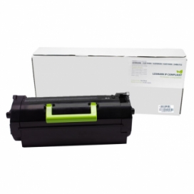 Lexmark 521H / 621H. Cartouche de toner réusinée ''compliant''. Rendement élevé. Noir.