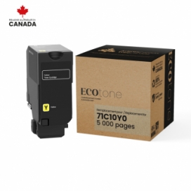 Lexmark 71C10Y0. Cartouche de toner réusinée. Jaune Ecotone