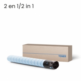 Konica Minolta Universelle (TN324C / TN512C). Cartouche de toner compatible. Cyan.