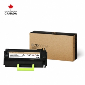 Lexmark 621X (62D1X00). Cartouche de toner réusinée. Rendement très élevé. Noir. Ecotone