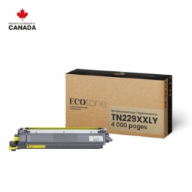 Brother TN229XXLY. Cartouche de toner réusinée. Rendement extra élevé. Jaune Ecotone