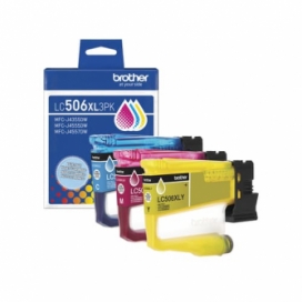 Brother LC506XL3PKS. Original High Yield Cyan, Magenta, Yellow Ink Cartridges