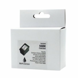 Remanufactured HP 56 (C6656A). Black Ink Cartridge. Premium Ink
