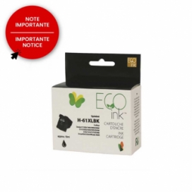 Remanufactured HP 61XL (CH563WN). Black ink Cartridge High Yield. EcoInk