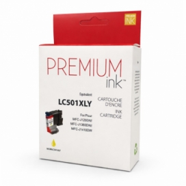 Brother LC501XLY. Compatible Yellow Ink Cartridge. High Yield Premium Ink