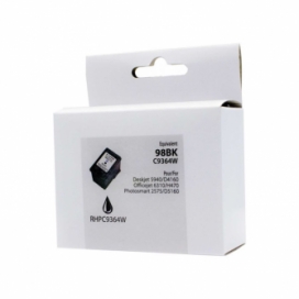 Remanufactured HP 98 (C9364WN). Black Ink Cartridge. Premium Ink