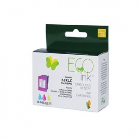 Remanufactured HP 63XL (F6U63AN). Color Ink Cartridge High Yield. EcoInk
