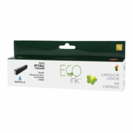 Remanufactured HP 971XL (CN626AM).Cyan Ink Cartridge High Yield. EcoInk