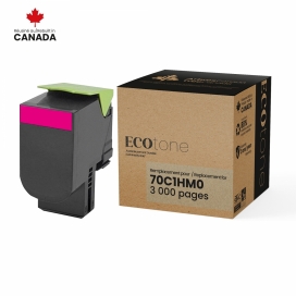 Lexmark 701HM (70C1HM0). Remanufactured Magenta Toner Cartridge High Yield. Ecotone