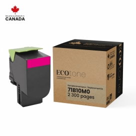 Lexmark 711M (71B10M0). Remanufactured Magenta Toner Cartridge. Ecotone
