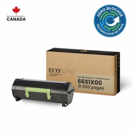 Lexmark 66S1X00. Remanufactured Extra High Yield Black ANTI-LOCKOUT Toner Cartridge Ecotone