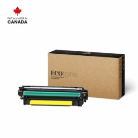 Remanufactured HP 504A (CE252A). Yellow Toner Cartridge. Ecotone