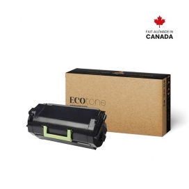 Lexmark 521 (52D1000). Remanufactured Black Toner Cartridge. Ecotone