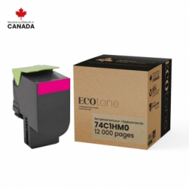Lexmark 74C1HM0. Remanufactured Magenta Toner Cartridge. High Yield