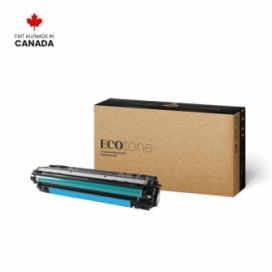 Remanufactured HP 307A (CE741A). Cyan Toner Cartridge. Ecotone