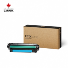 Remanufactured HP 504A (CE251A). Cyan Toner Cartridge. Ecotone