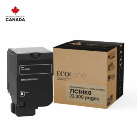 Lexmark 71C1HK0. Remanufactured High Yield Black Toner Cartridge Ecotone