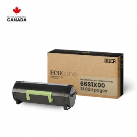 Lexmark 66S1X00. Remanufactured MICR Black Toner Cartridge Extra High Yield. Ecotone