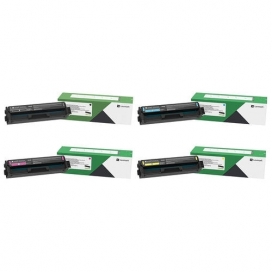 Lexmark C341X originales - Rendement extra élevé - Ensemble CMYK